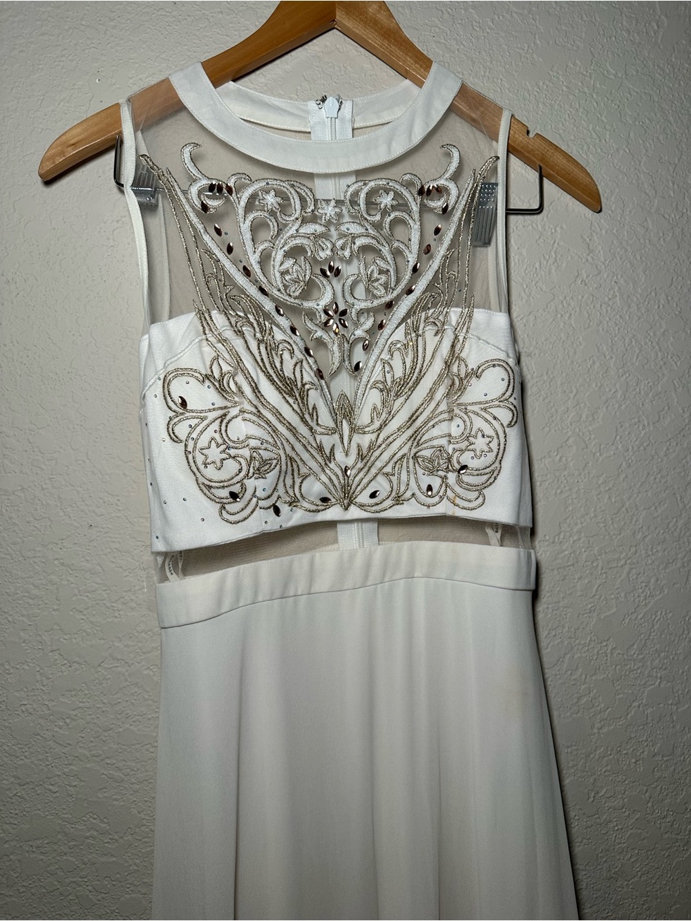 Soieblu White Embroidered Gown